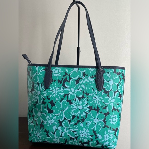 Kate Spade Limited Edition Lori Tote Green Multi Floral Tote NWOT - Picture 5 of 9